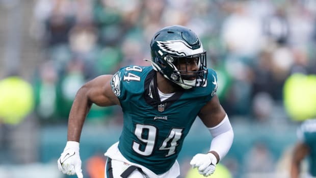  Philadelphia Eagles defensive end Josh Sweat (94) in action against the Arizona Cardinals at Lincoln Financial Field. Mandatory Credit: Bill Streicher-USA TODAY Sports